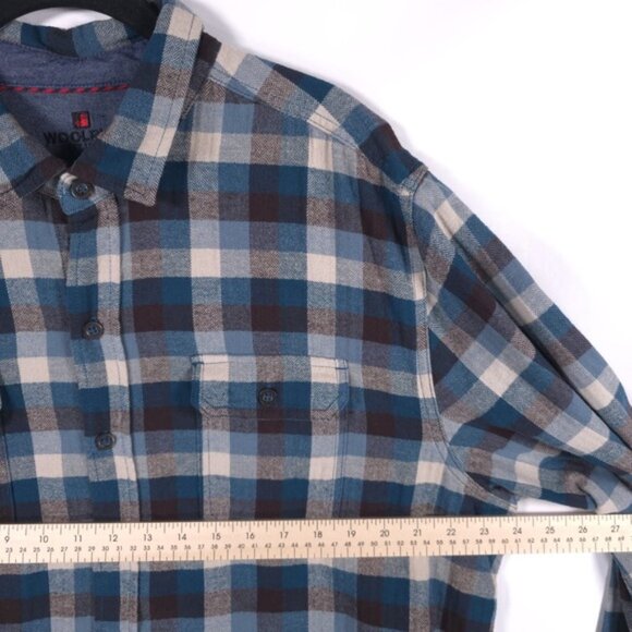WOOLRICH Button Down Ultimate Flannel Long Sleeve Plaid Pockets Cotton Size XXL - Picture 7 of 11